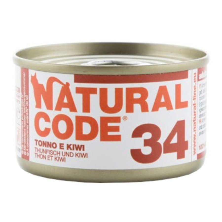 NATURAL CODE GATTO 34 TONNO KIWI 85GR (lattina) NATURAL CODE GATTO 34 TONNO KIWI 85GR (lattina)