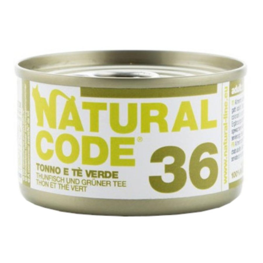 NATURAL CODE GATTO 36 TONNO TE' VERDE 85GR (lattina) NATURAL CODE GATTO 36 TONNO TE' VERDE 85GR (lattina)