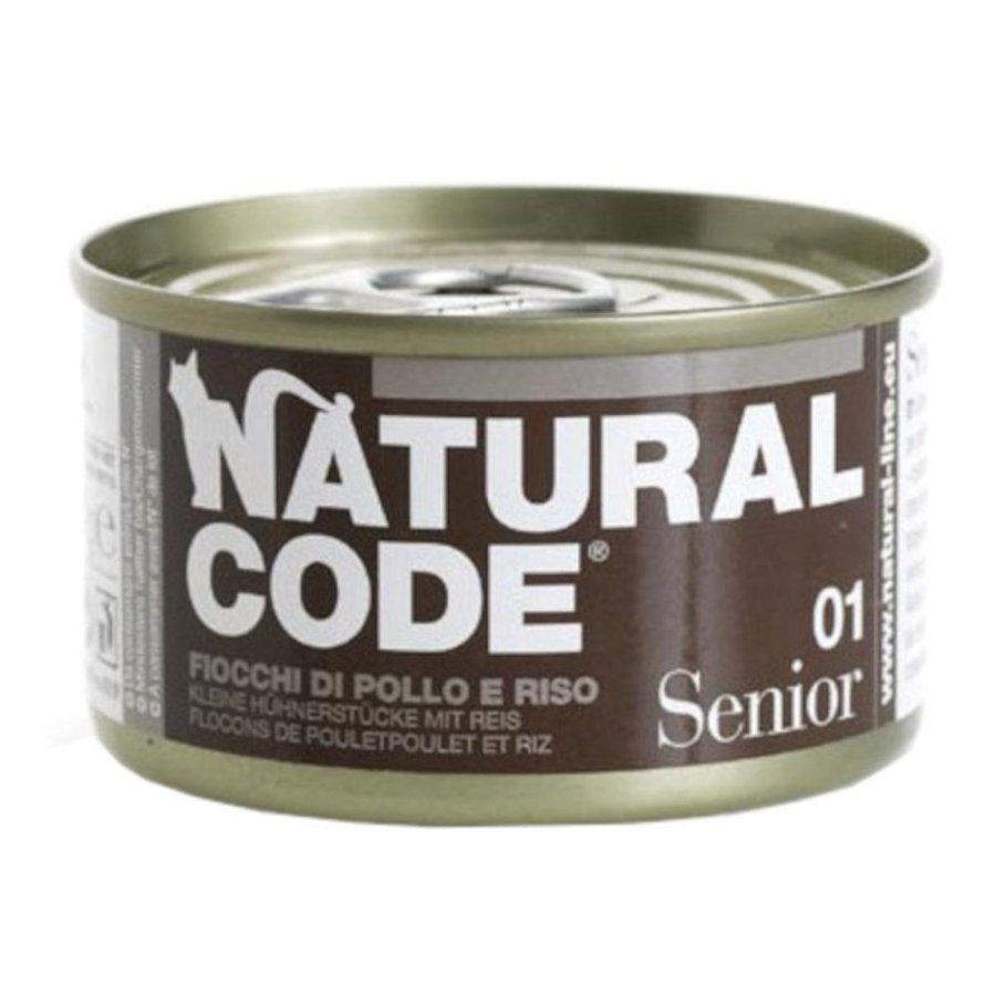 NATURAL CODE GATTO SENIOR 01 POLLO RISO 85GR (lattina)
