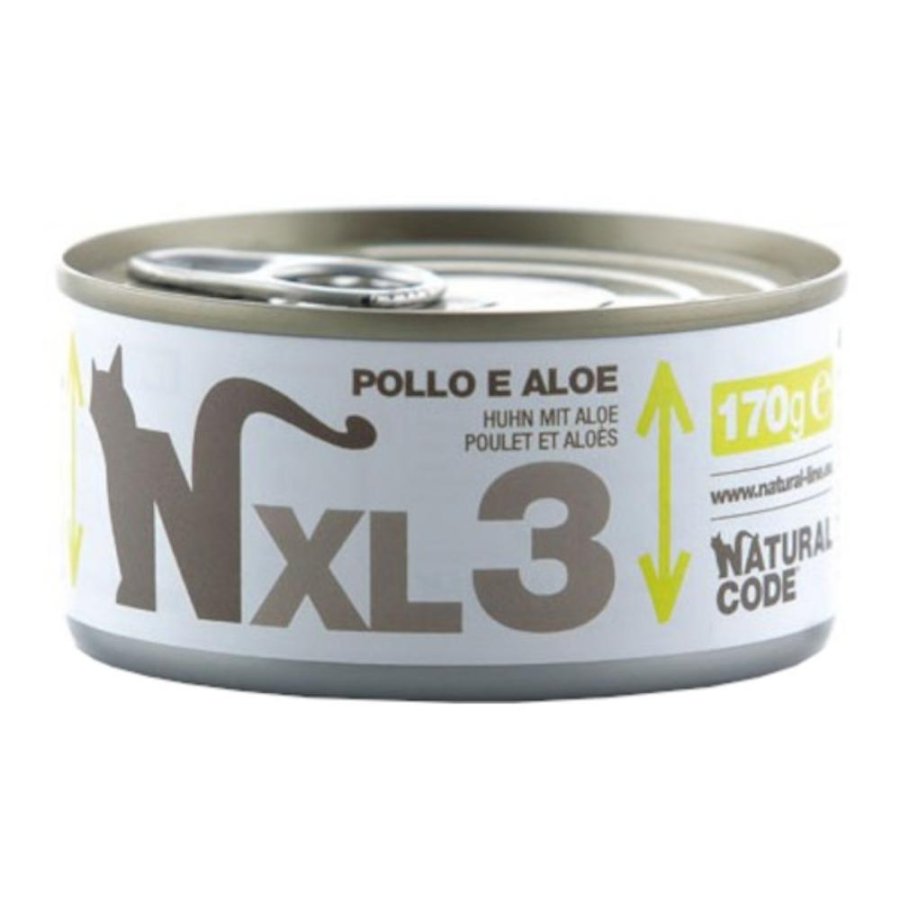 NATURAL CODE GATTO XL3 POLLO ALOE 170GR (lattina)