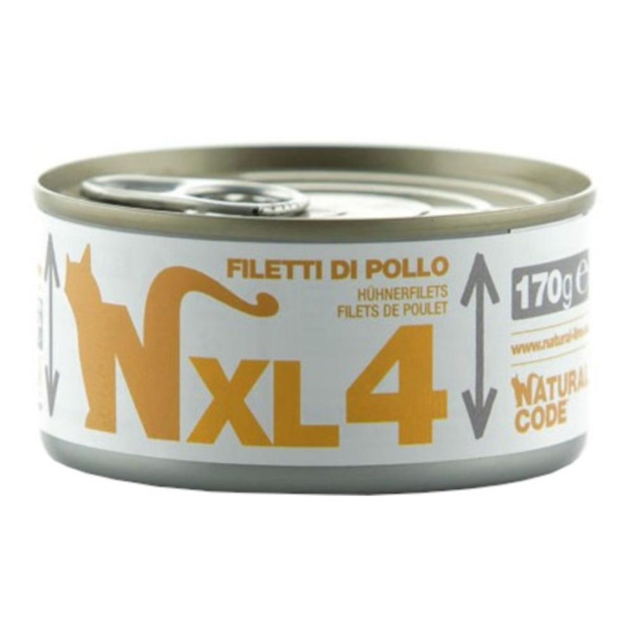 NATURAL CODE GATTO XL4 POLLO 170GR (lattina)