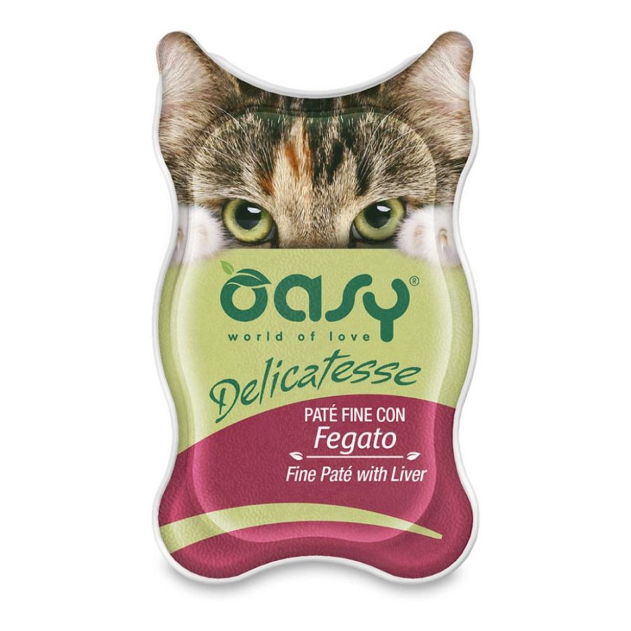 OASY GATTO DELICATESSE PATE' FEGATO 85GR (vaschetta)