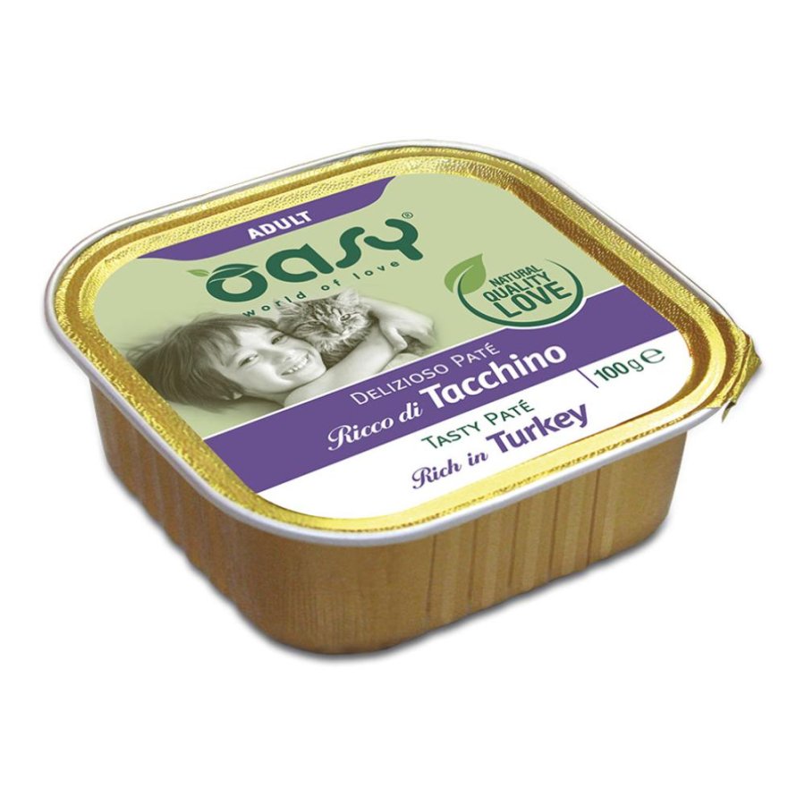 OASY GATTO ADULT PATE' TACCHINO 100GR (vaschetta)