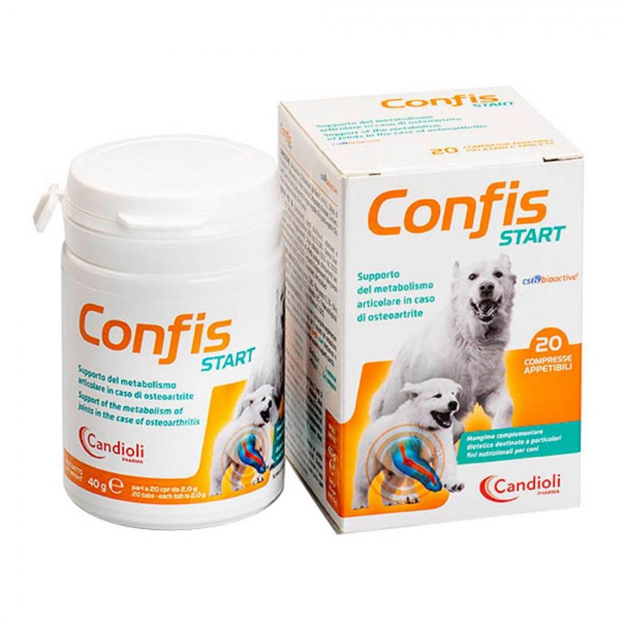 Confis Start Integratore per Osteoartrite dei Cani 20 Compresse - Supporto Articolare Canino