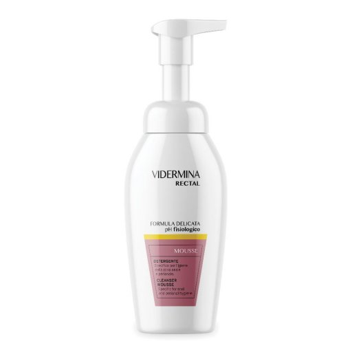 Vidermina Rectal Mousse 200ml - Detergente in Mousse per il Comfort Anale, Soluzione pH Fisiologico