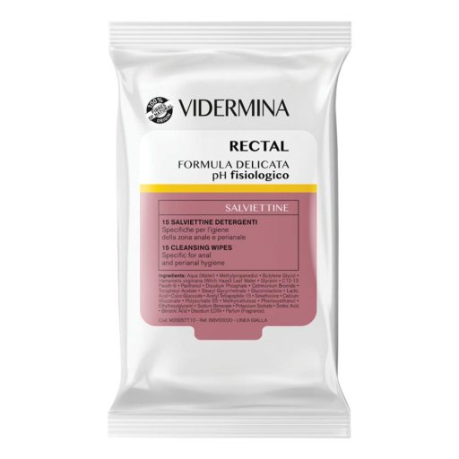 Vidermina Rectal Formula Delicata pH Fisioligico 15 Salviettine