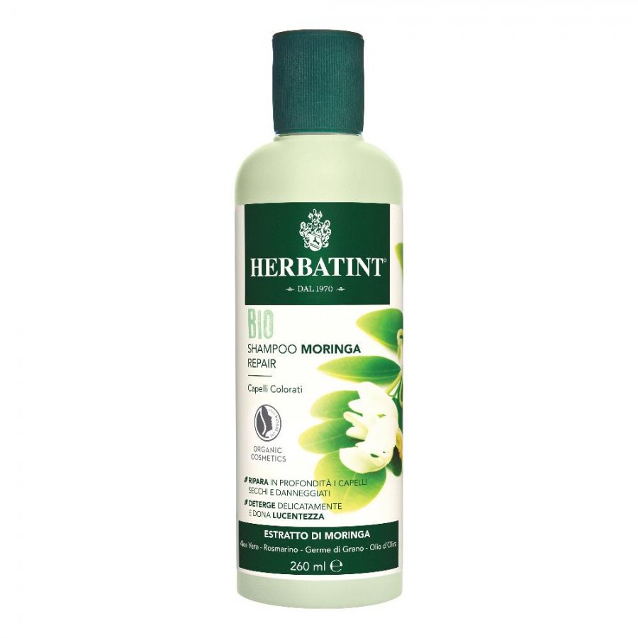 Herbatint Shampoo Moringa Repair 260 ml - Shampoo Riparatore con Olio di Moringa