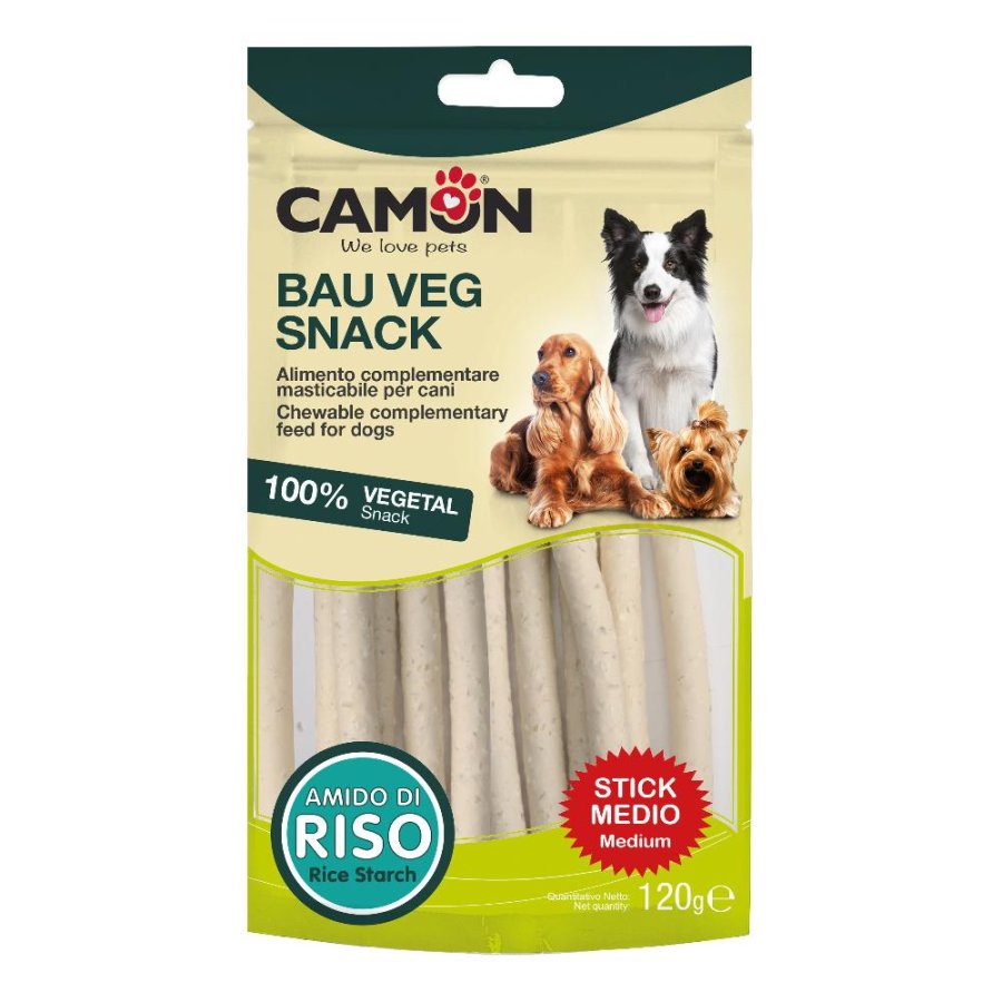CAMON CANE SNACK BAU VEG STICK MEDIUM AMIDO DI RISO 6PZ 120GR