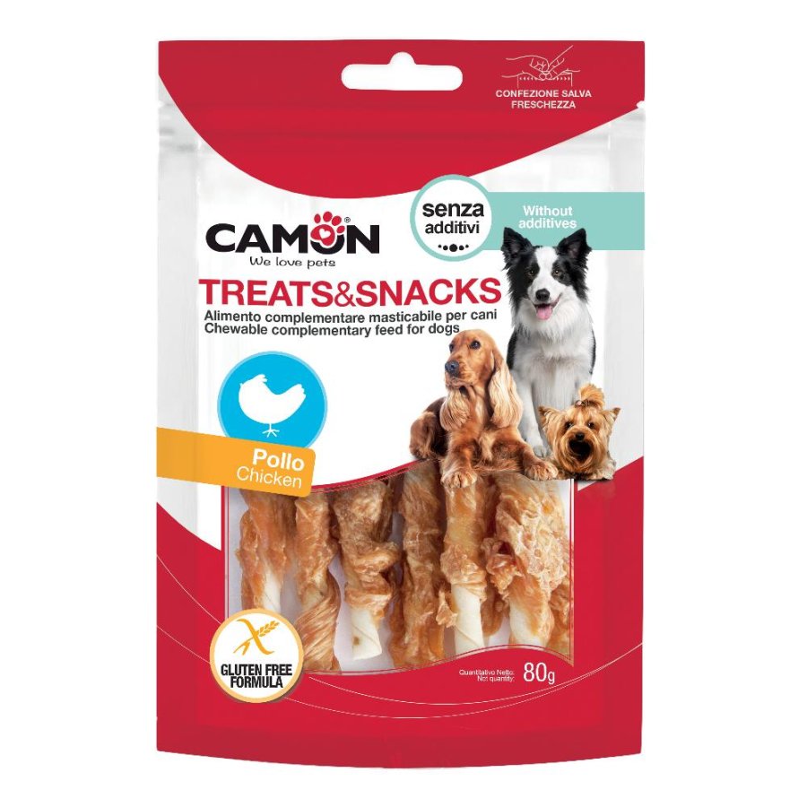 CAMON CANE SNACK TREATS STICKS POLLO 80GR