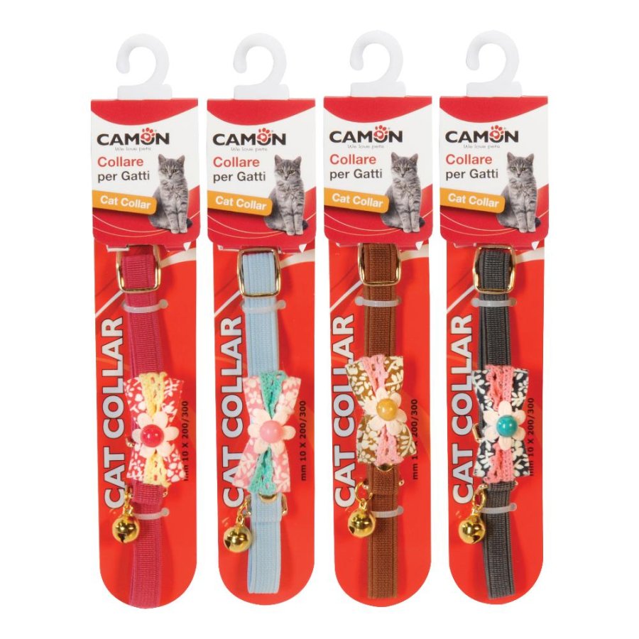 CAMON COLLARE GATTO FIOCCO CAMPANELLO 1x30CM