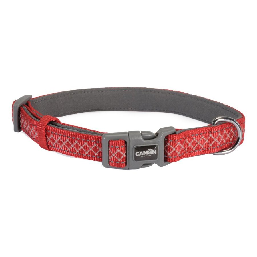 CAMON COLLARE CUBIC NYLON REGOLABILE ROSSO (S) 1,5x42CM