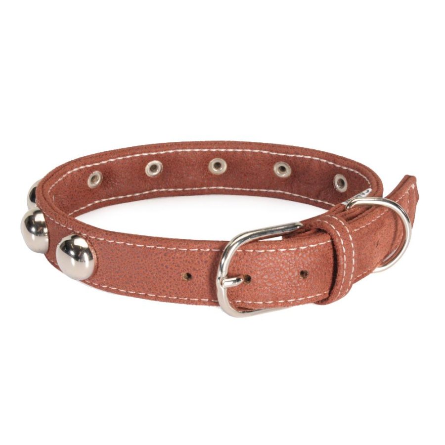 CAMON COLLARE CUOIO FODERATO BORCHIE BORDEAUX 3x60CM