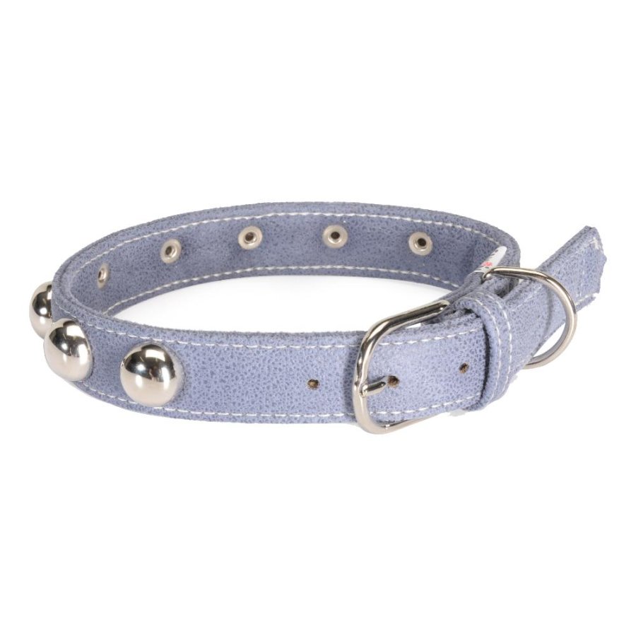 CAMON COLLARE CUOIO FODERATO BORCHIE TORTORA 3x36CM