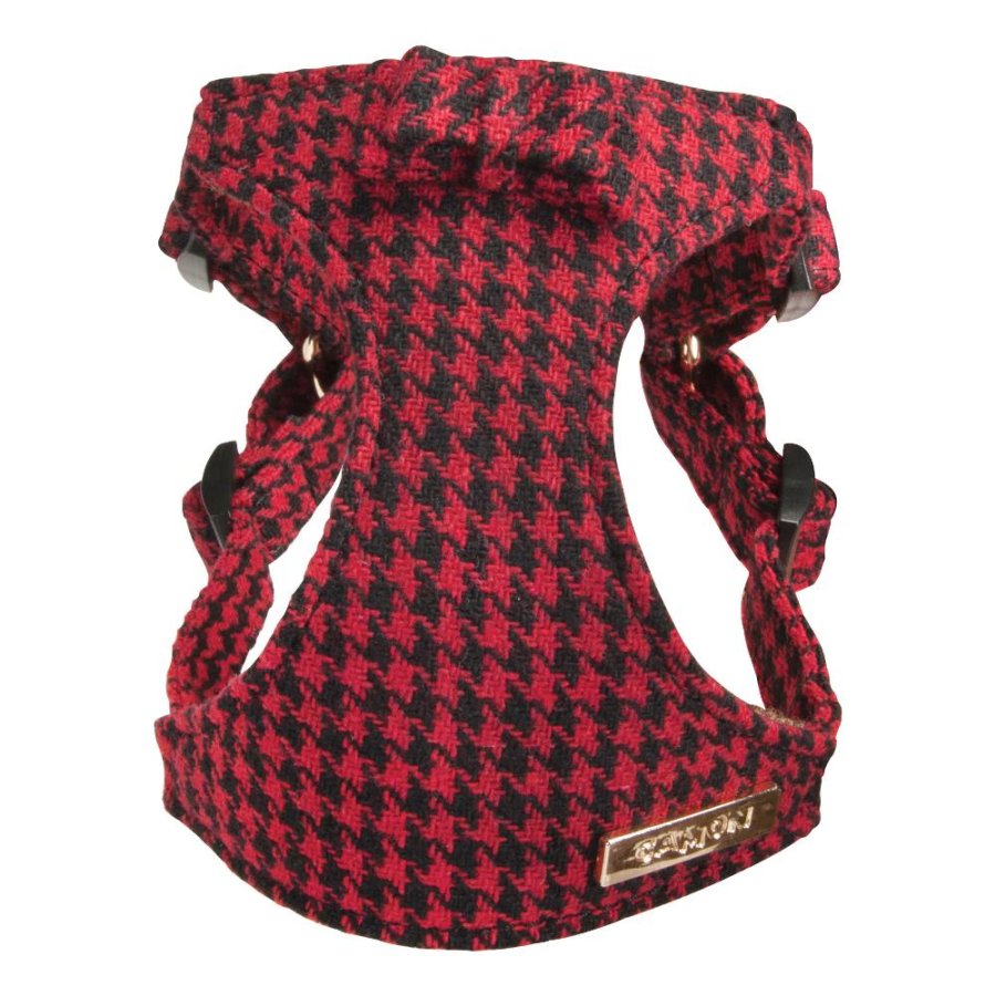 CAMON COLLARE PIED DE POULE ROSSO/NERO 1,5x40CM