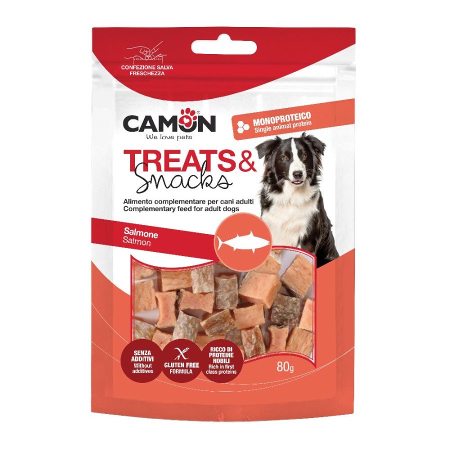 CAMON CANE SNACK TREATS CUBETTI SALMONE 80GR