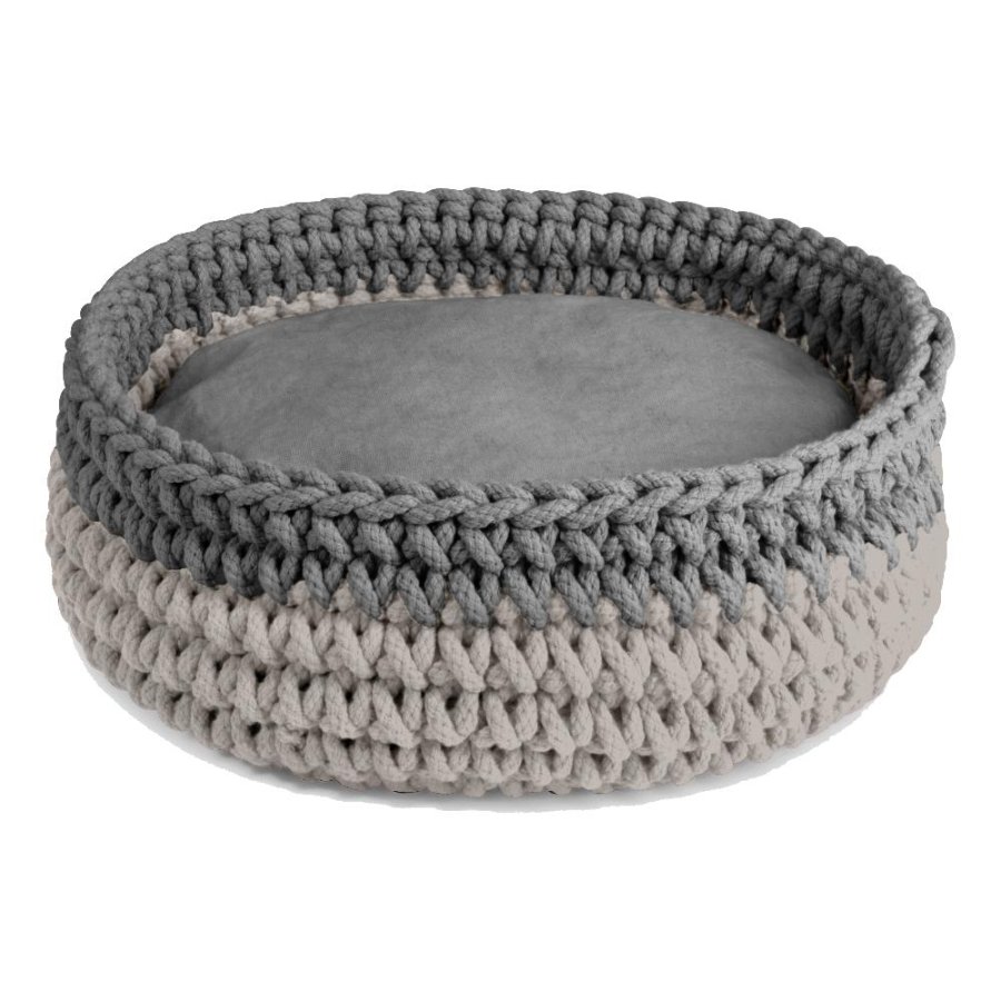 CAMON CUCCIA TONDA INTRECCIATA GRIGIO 40CM