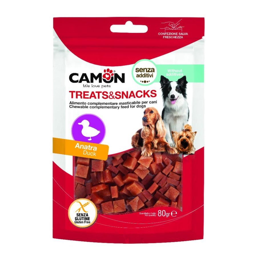CAMON CANE SNACK TREATS CUBETTI ANATRA 80GR