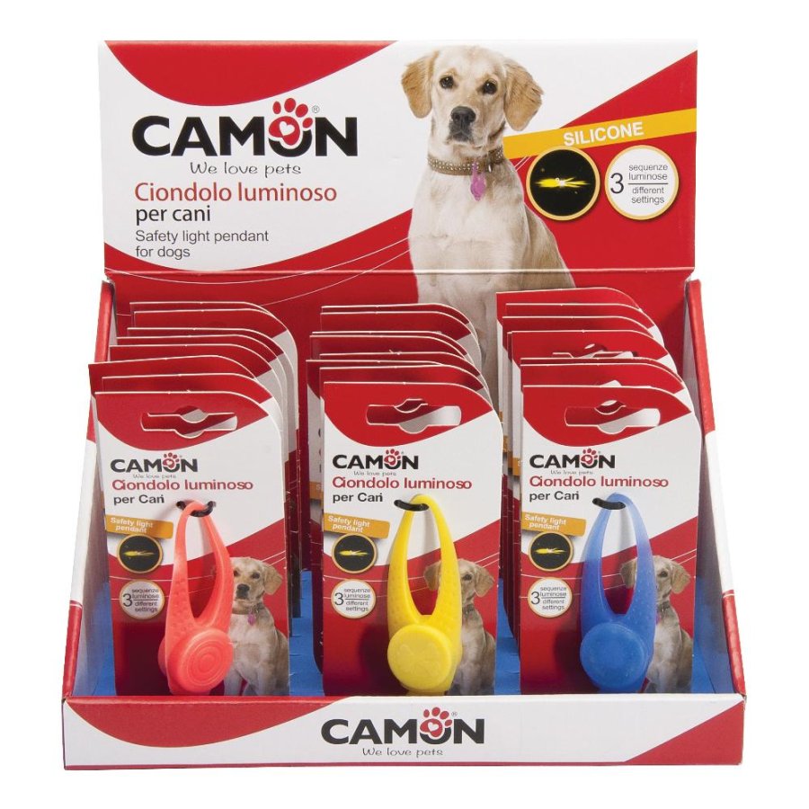 CAMON PENDENTE CIONDOLO LUMINOSO SILICONE 8CM CAD.