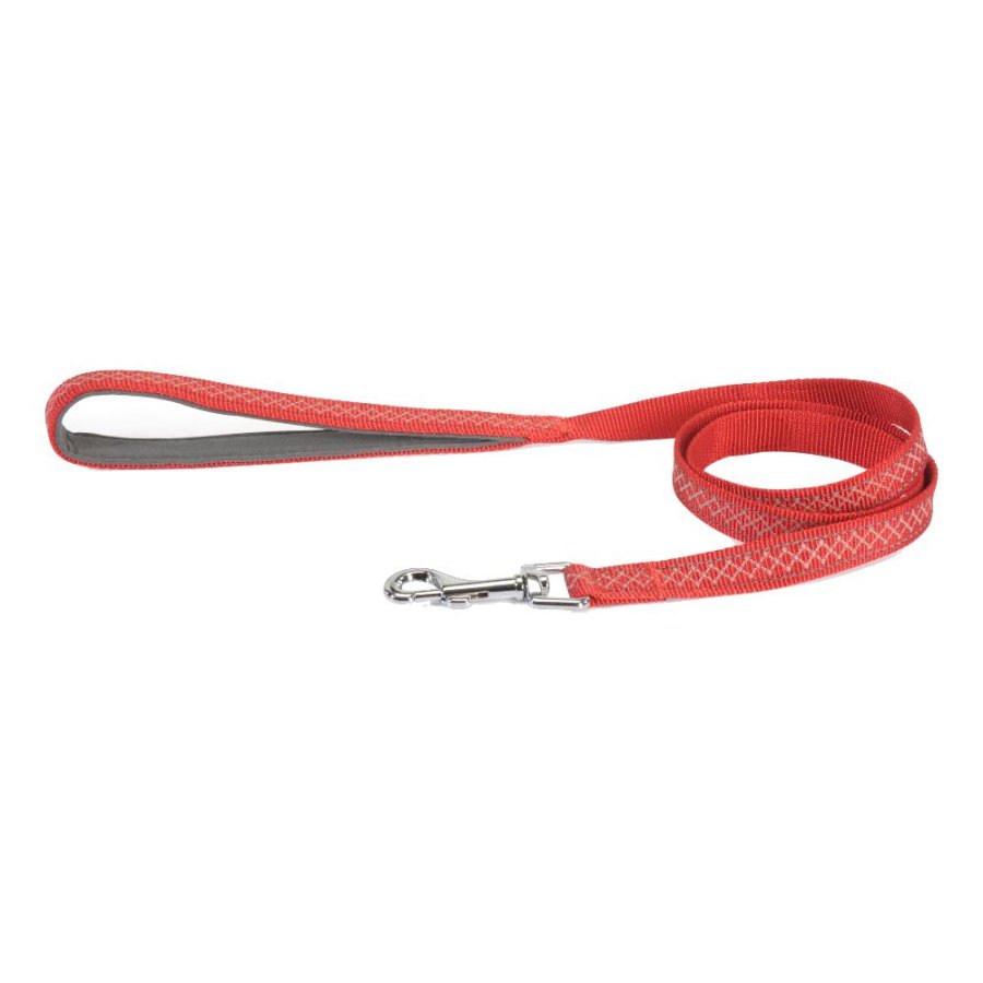 CAMON GUINZAGLIO CUBIC NYLON ROSSO 1,5x120CM