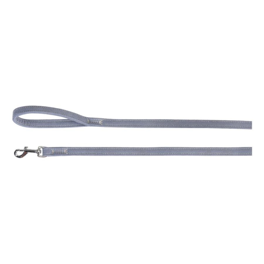 CAMON GUINZAGLIO CUOIO FODERATO BORCHIE TORTORA 2x120CM