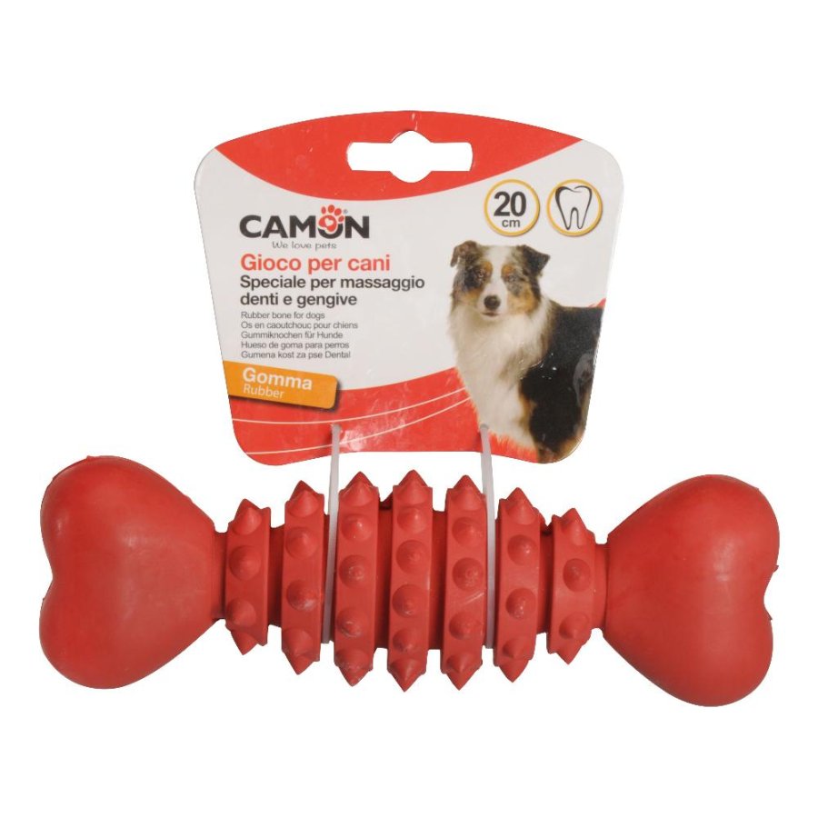 CAMON GIOCO OSSO GOMMA COLORI ASSORTITI (L) 20CM CAD.