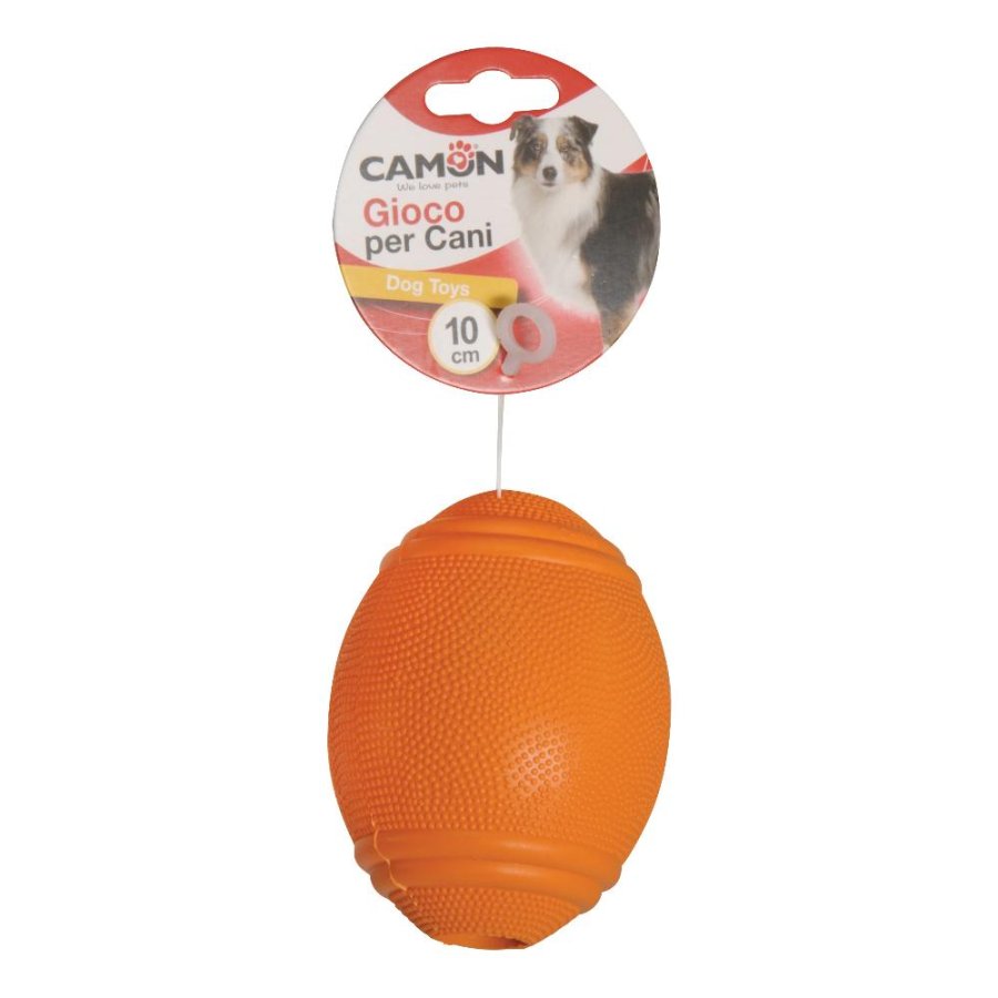 CAMON GIOCO PALLA GOMMA RUGBY COLORI ASSORTITI 10CM CAD.