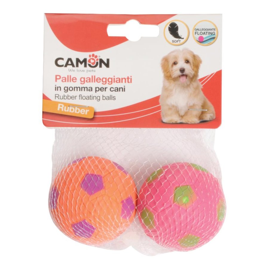 CAMON GIOCO PALLE GALLEGGIANTI GOMMA CALCIO 5,5CM 2PZ