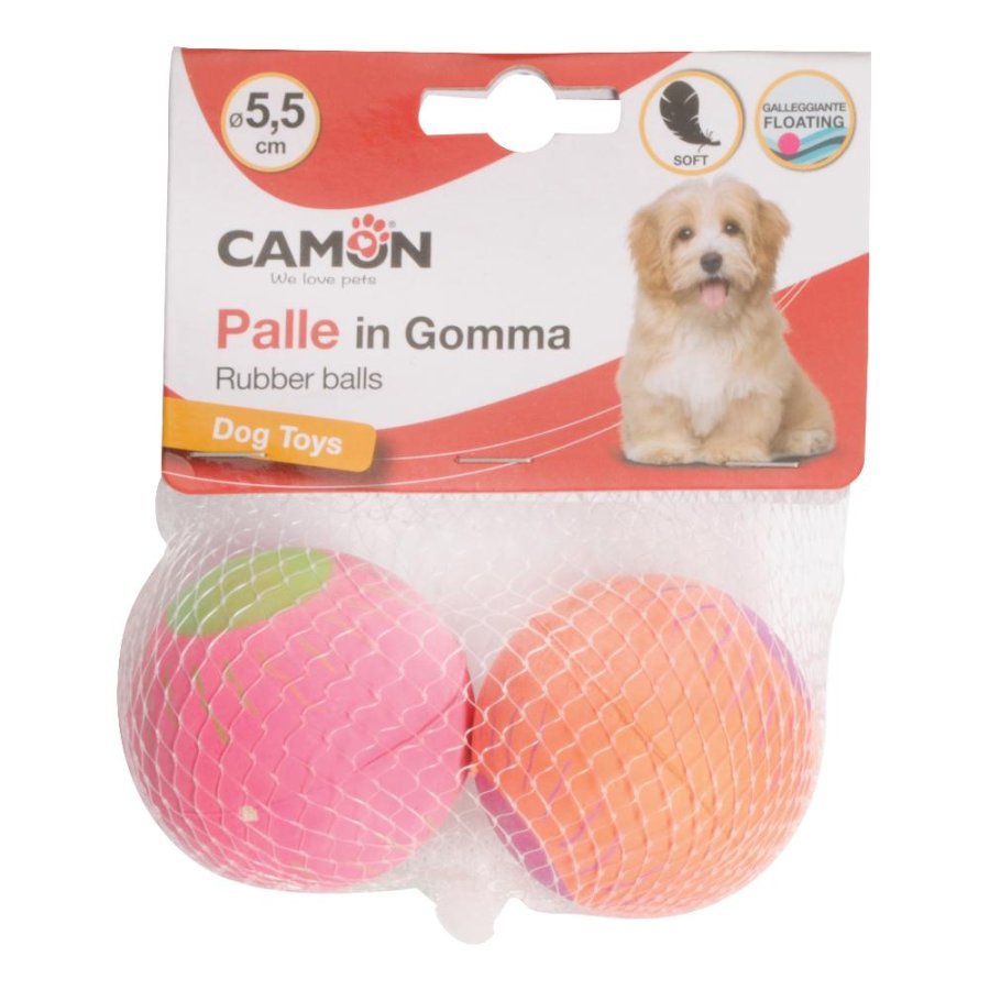 CAMON GIOCO PALLE GALLEGGIANTI GOMMA SOLE 5,5CM 2PZ