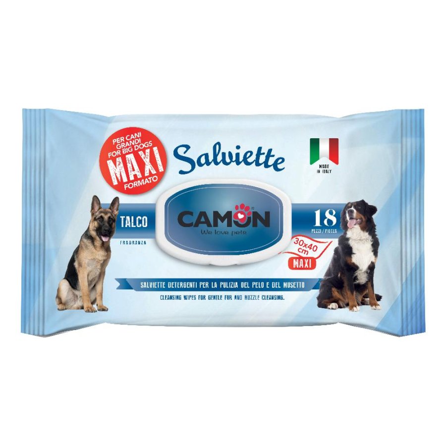 CAMON SALVIETTE DETERGENTI MAXI TALCO 18PZ
