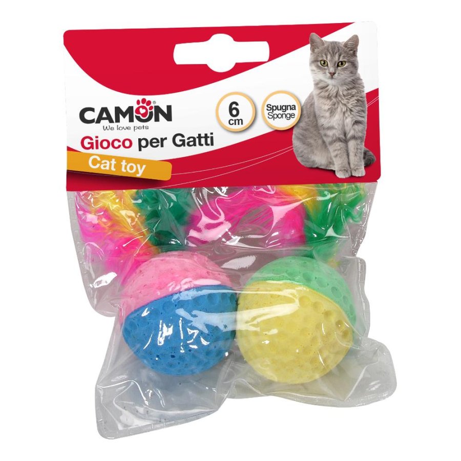 CAMON GIOCO PALLE SPUGNA PIUMA 6CM 2PZ