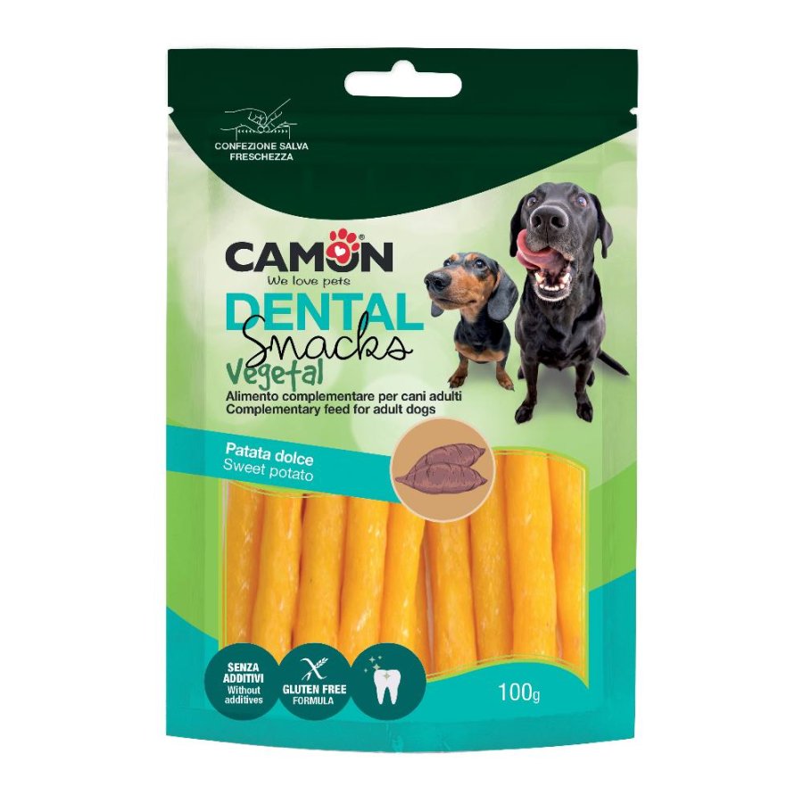 CAMON CANE SNACK VEGETAL DENTAL SNACK PATATE DOLCI 100GR