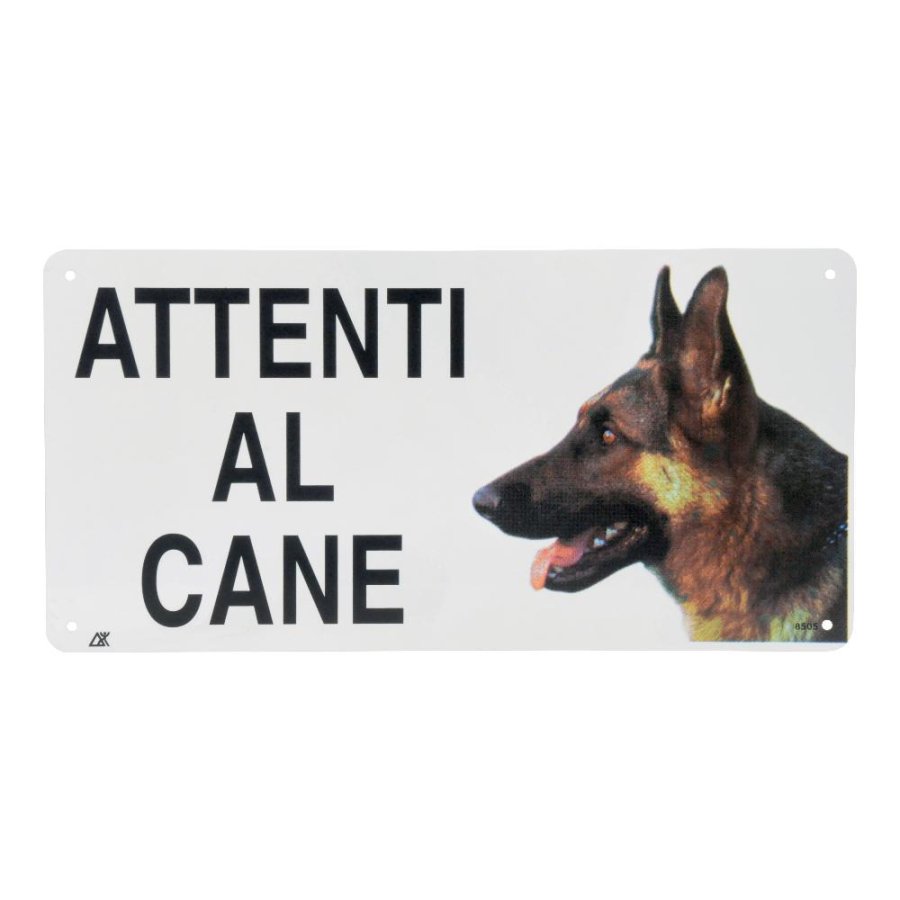 CAMON TARGA "ATTENTI AL CANE" PASTORE TEDESCO 25x12,5CM CAD. CAMON TARGA "ATTENTI AL CANE" PASTORE TEDESCO 25x12,5CM CAD.
