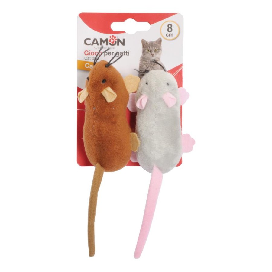 CAMON GIOCO TOPI TASCA CATNIP 8CM 2PZ