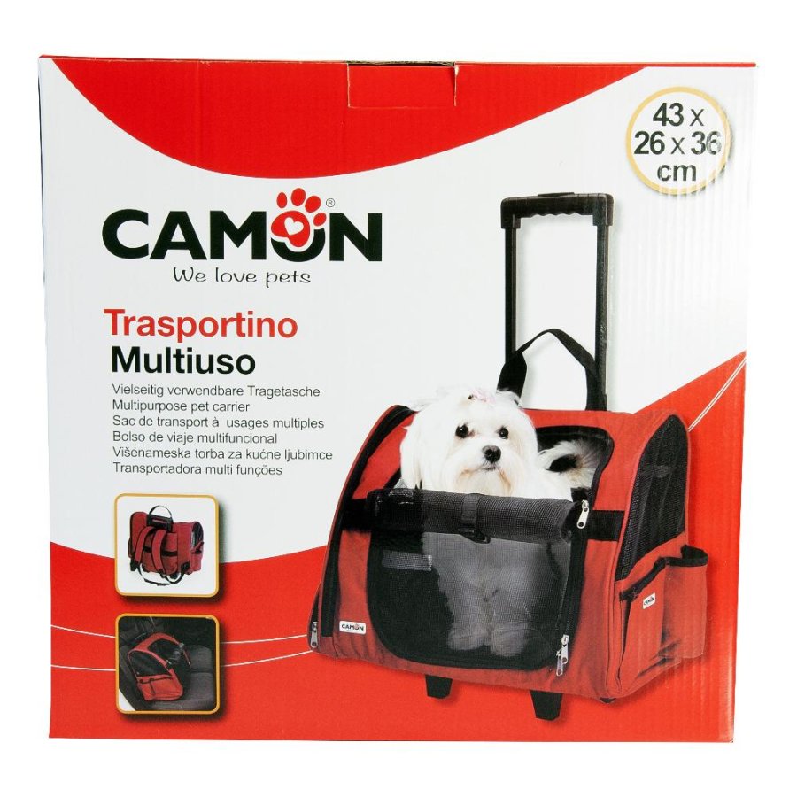 CAMON TRASPORTINO TROLLEY MAX ROSSO 43x26x36CM CAMON TRASPORTINO TROLLEY MAX ROSSO 43x26x36CM