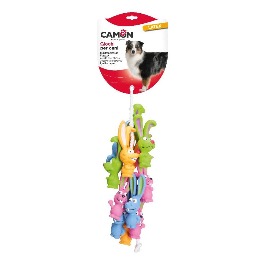 CAMON GIOCO ANIMALI ORECCHIE LUNGHE LATEX 2 MISURE 12CM/16,5CM CAD.