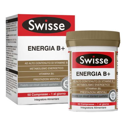 Swisse - Energia B+ 50 Compresse, Integratore Vitaminico per Sostegno dell'Energia
