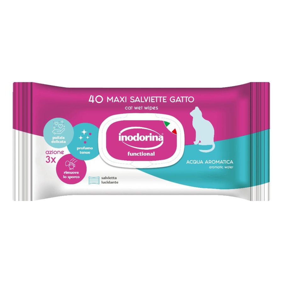 INODORINA SALVIETTE GATTO 40PZ