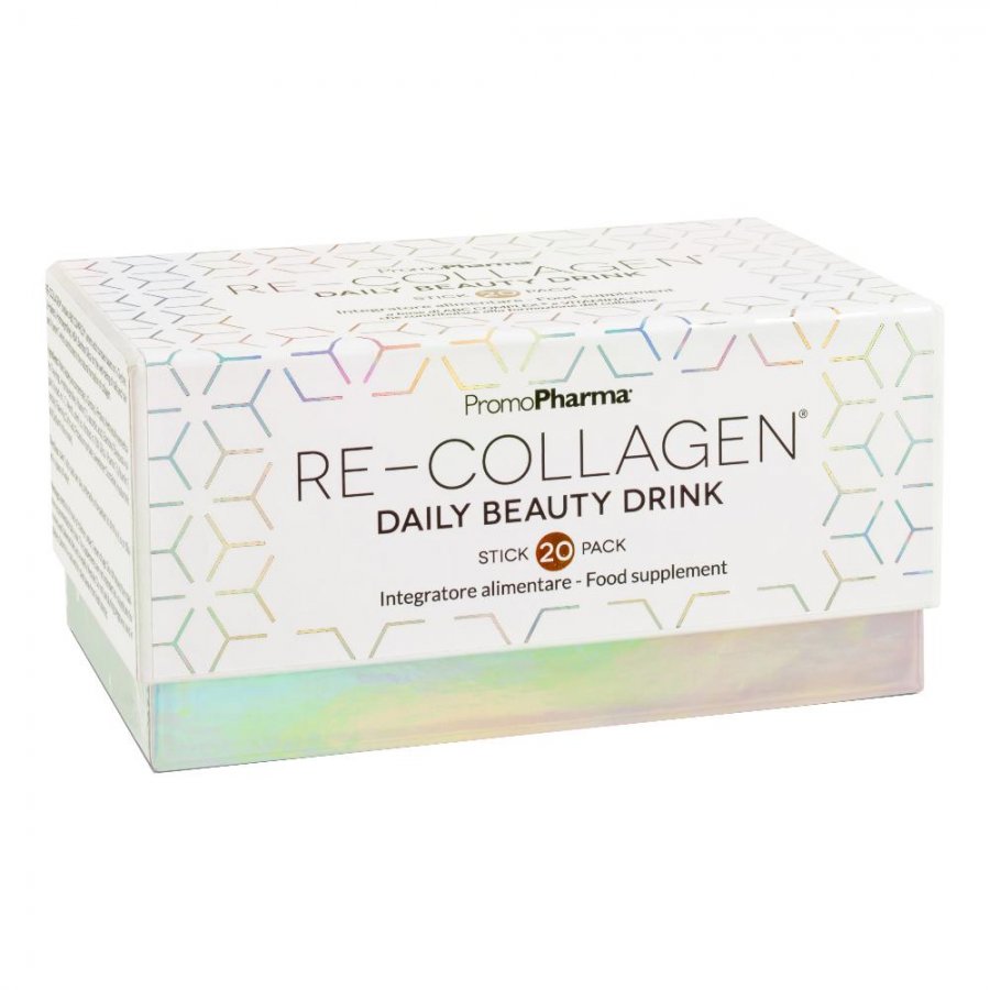 Re-Collagen Daily Beauty Drink - 20 Stick Pack da 12ml, Integratore Collagene per la Pelle Radiante