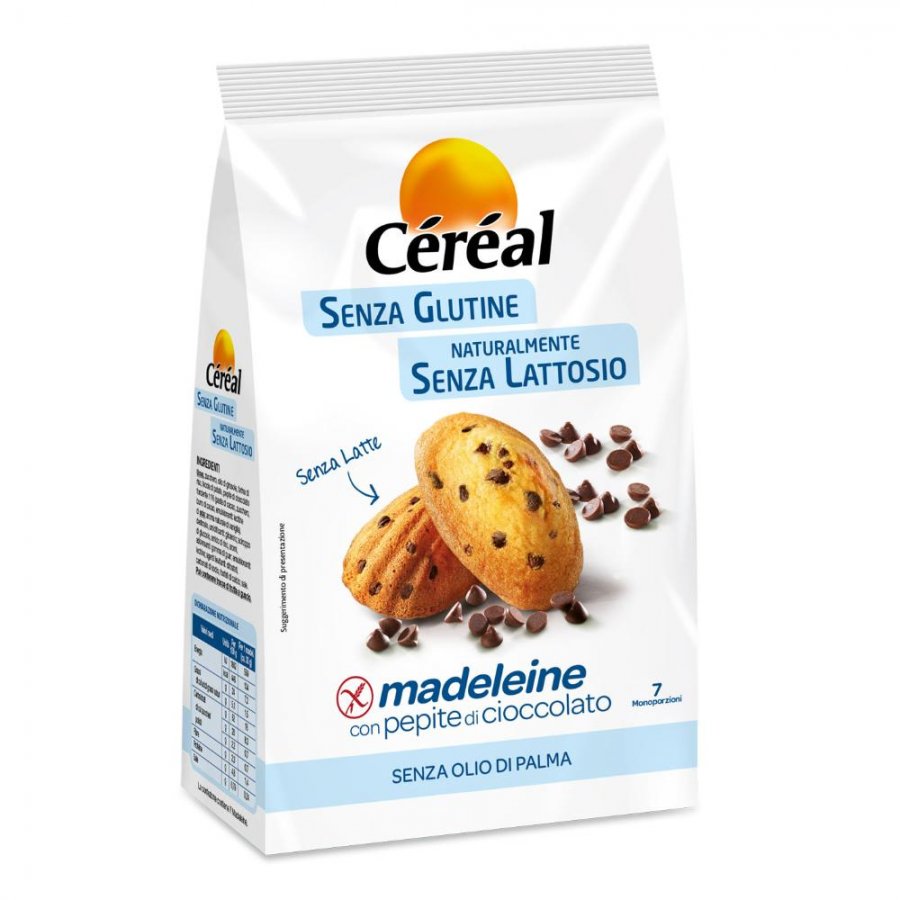 Cereal - Madeleine con Pepite di Cioccolato Senza Glutine Senza Lattosio 210 g