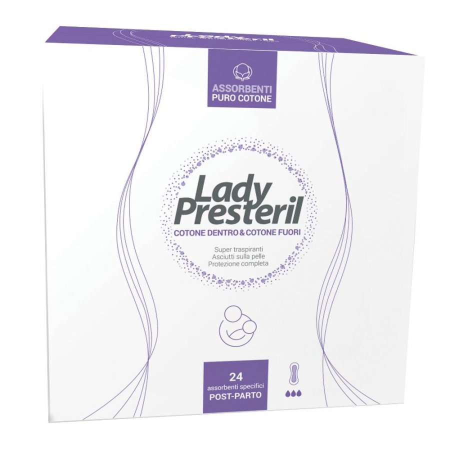 Lady Presteril Postparto 24 Assorbenti - Protezione e Comfort Dopo il Parto