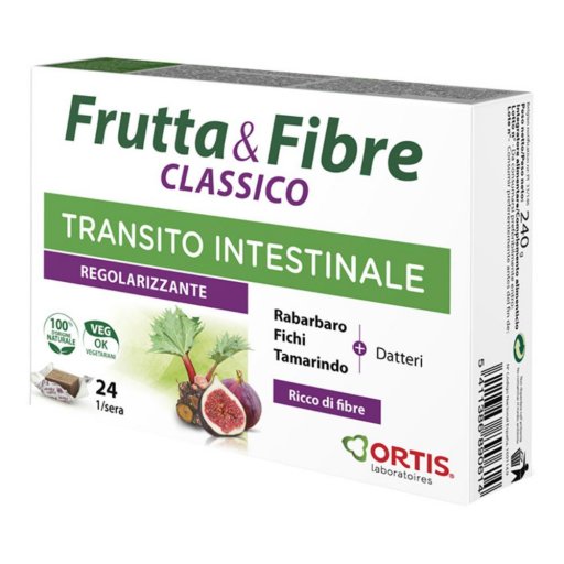 Frutta & Fibre Classico 24 Cubetti Regolari - Integratore per il Traffico Intestinale