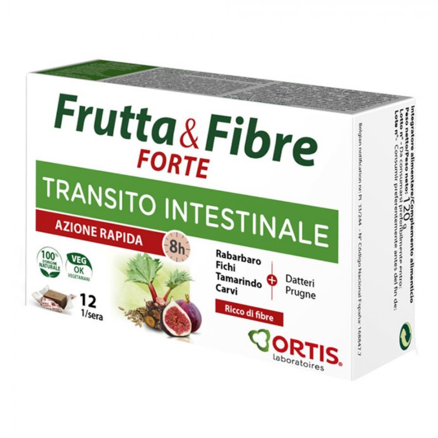 Frutta & Fibre Forte - Integratore alimentare 12 Cubetti