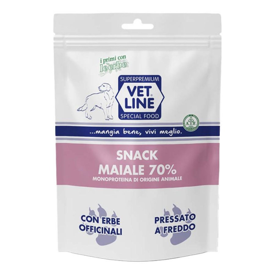 VET LINE CANE SNACK MAIALE 70% 80GR