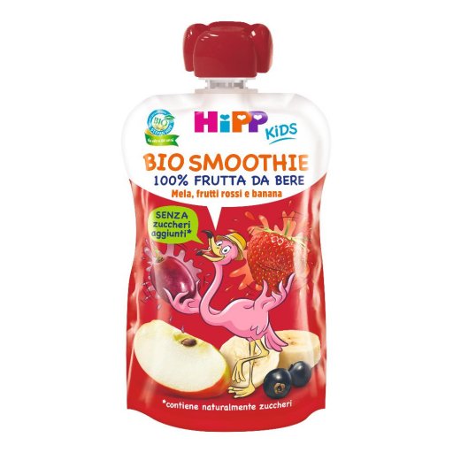 HiPP, Smoothie Frutta Da Bere Mela Frutti Rossi e Banana, 120 ml