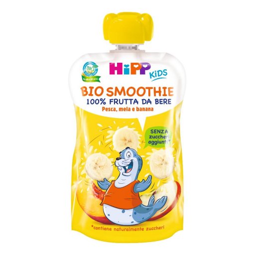 HiPP, Smoothie Frutta Da Bere Mela Banana e Pesca, 120 ml