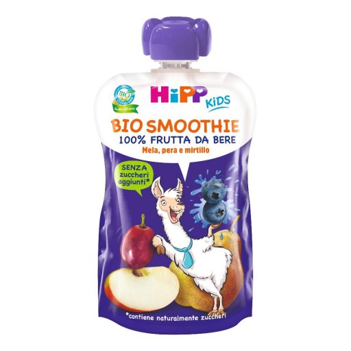 HiPP, Smoothie Frutta Da Bere Mela Pera e Mirtillo, 120 ml