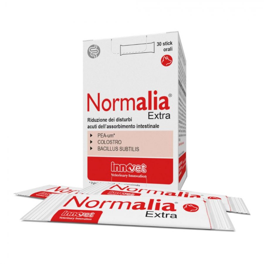 Normalia Extra Integratore per Disturbi Gastrointestinali e Diarrea del Cane 30 Stick Orali - Supporto Digestivo per Cani