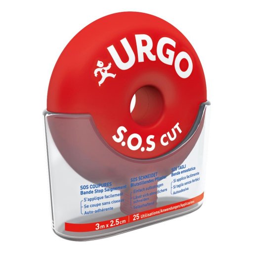Urgo SOS Cut Tagli Benda Autoadesiva 3m x 2,5cm 