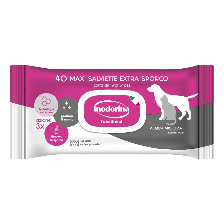 INODORINA SALVIETTE REFRESH SENSITIVE ACQUA MICELLARE 40PZ