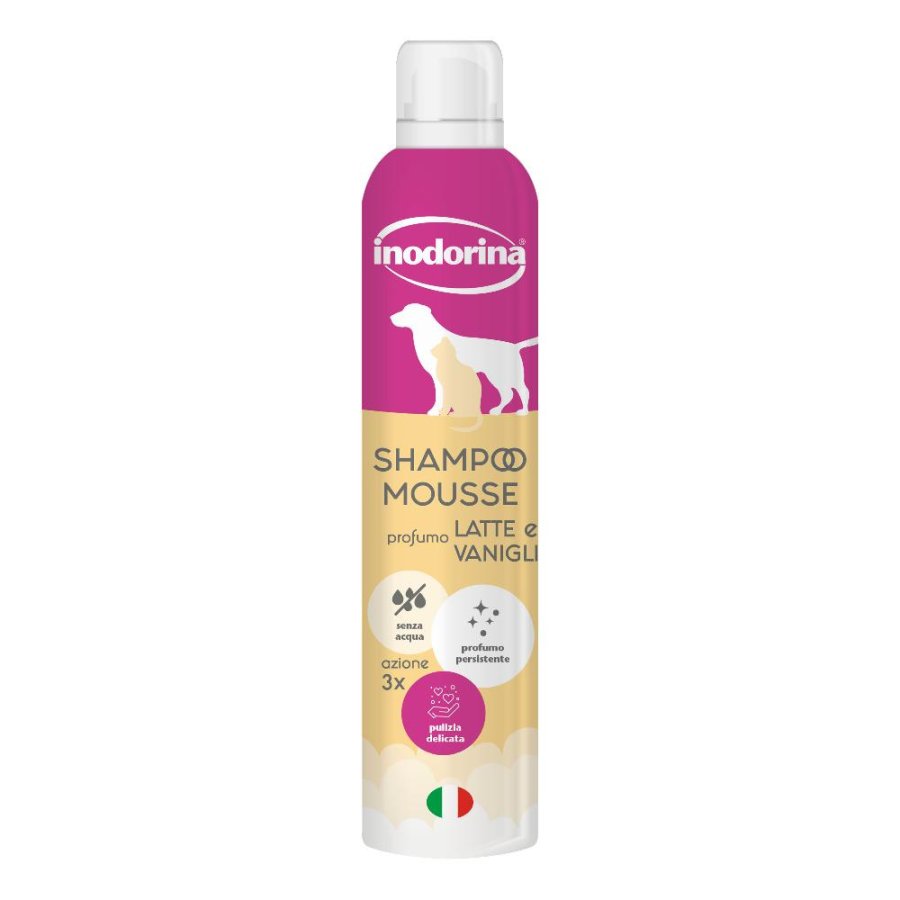 INODORINA SHAMPOO CANE/GATTO MOUSSE LATTE VANIGLIA FLACONE 300ML